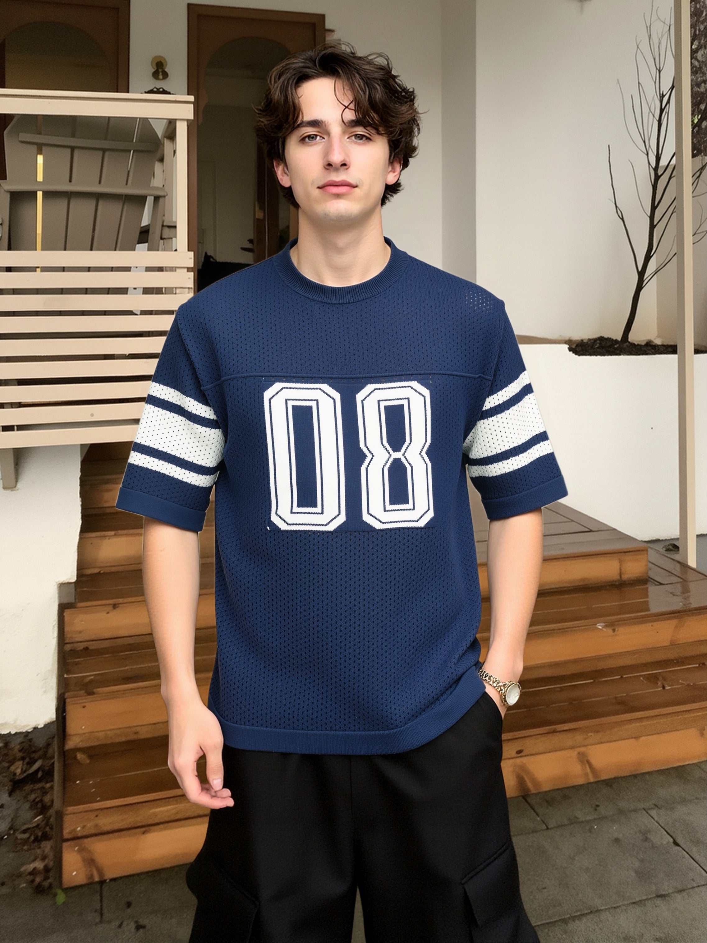 Camiseta Masculina Esportiva Telada com Estampa 08